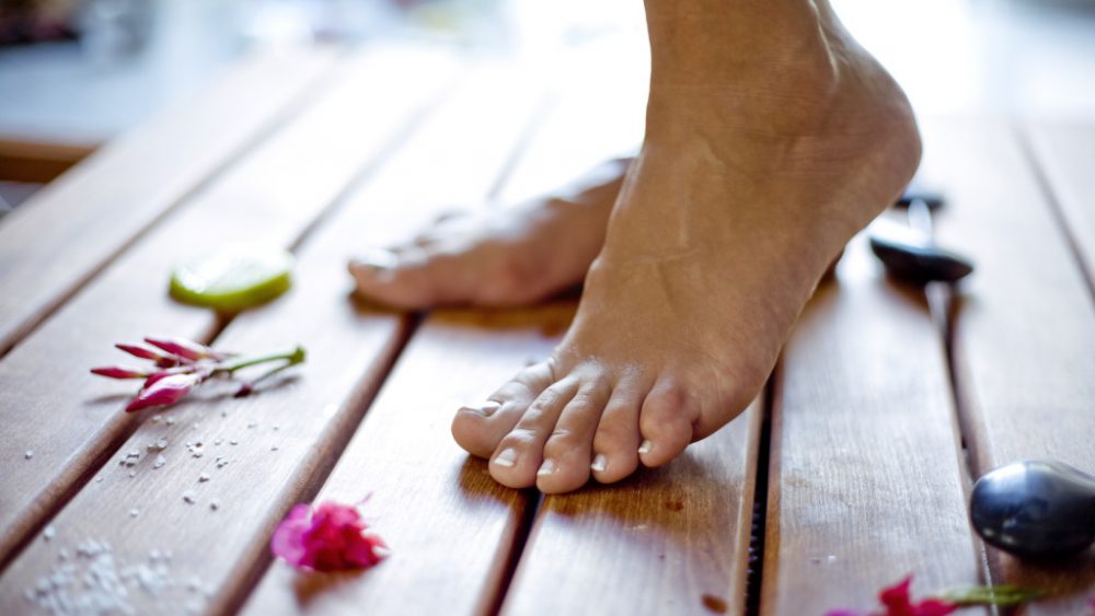 feet in a fresh setting